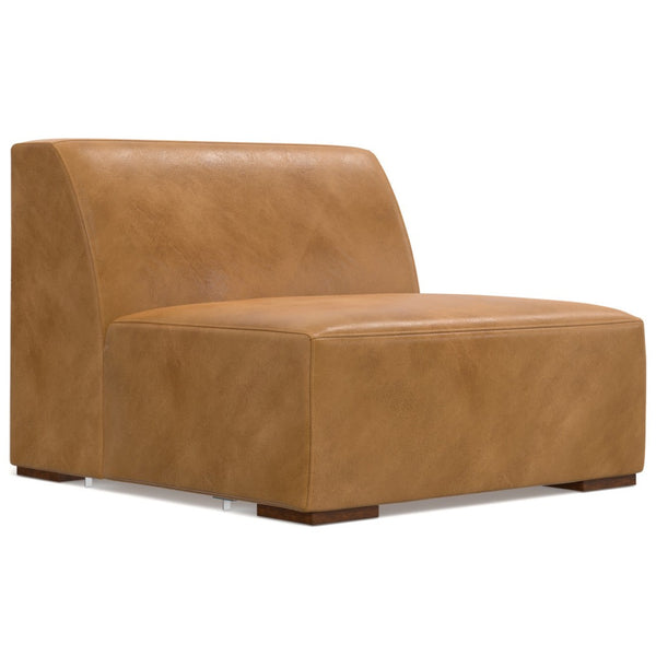 HomeRoots 122" Sienna Leather Modular Sofa – Stylish Comfort, Versatile Design, and Durable Elegance for Your Home 641013