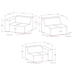 HomeRoots 122" Sienna Leather Modular Sofa – Stylish Comfort, Versatile Design, and Durable Elegance for Your Home 641013