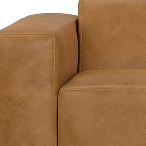 HomeRoots 122" Sienna Leather Modular Sofa – Stylish Comfort, Versatile Design, and Durable Elegance for Your Home 641013