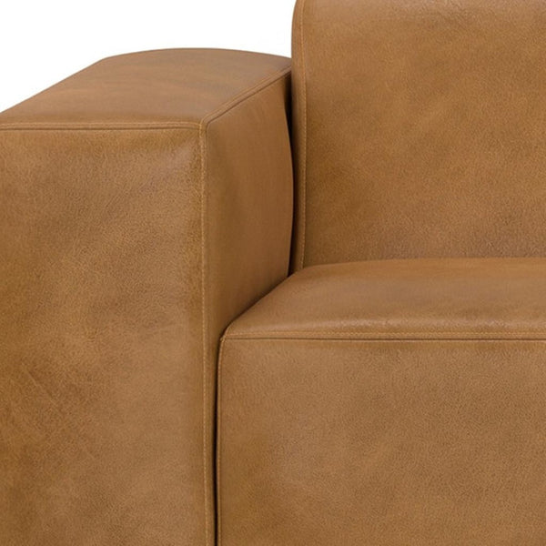 HomeRoots 122" Sienna Leather Modular Sofa – Stylish Comfort, Versatile Design, and Durable Elegance for Your Home 641013
