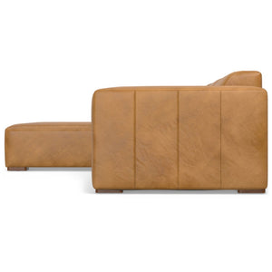 HomeRoots 122" Sienna Leather Modular Sofa – Luxurious Comfort, Stylish Design & Flexible Arrangement Options 641014