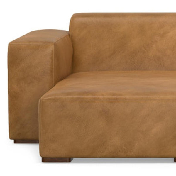 HomeRoots 122" Sienna Leather Modular Sofa – Luxurious Comfort, Stylish Design & Flexible Arrangement Options 641014