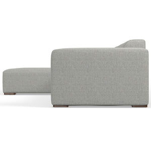 HomeRoots 122" Gray Fabric Modular Sofa - Versatile Seating for 4, Modern Design, Tufted Back & Easy Assembly 641015