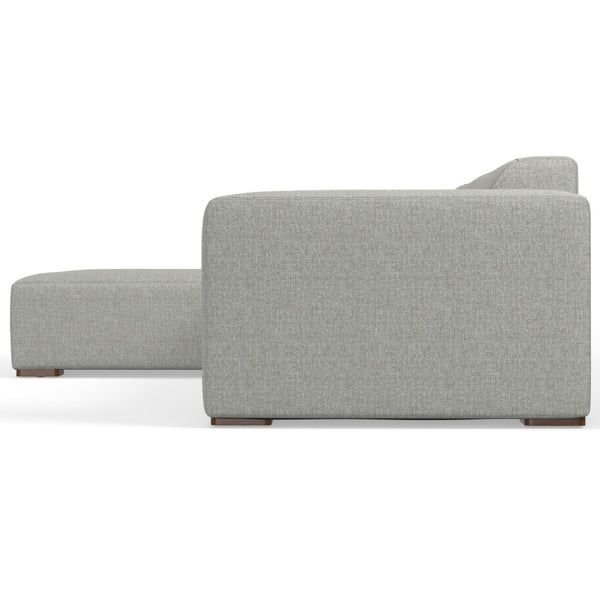 HomeRoots 122" Gray Fabric Modular Sofa - Versatile Seating for 4, Modern Design, Tufted Back & Easy Assembly 641015