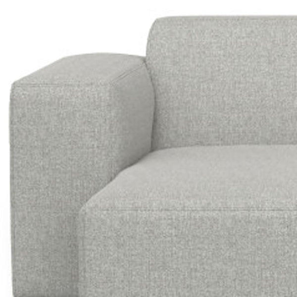 HomeRoots 122" Gray Fabric Modular Sofa - Versatile Seating for 4, Modern Design, Tufted Back & Easy Assembly 641015