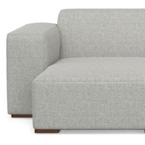 HomeRoots 122" Gray Fabric Modular Sofa - Versatile Seating for 4, Modern Design, Tufted Back & Easy Assembly 641015