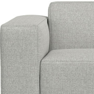 HomeRoots 88" Gray Fabric Modular Sofa - Stylish Comfort with Brown Legs, Perfect for Modern Living Spaces! 641016