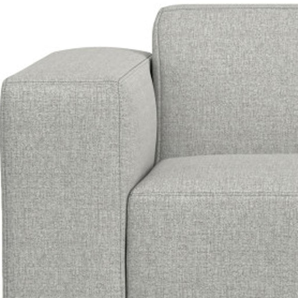 HomeRoots 88" Gray Fabric Modular Sofa - Stylish Comfort with Brown Legs, Perfect for Modern Living Spaces! 641016