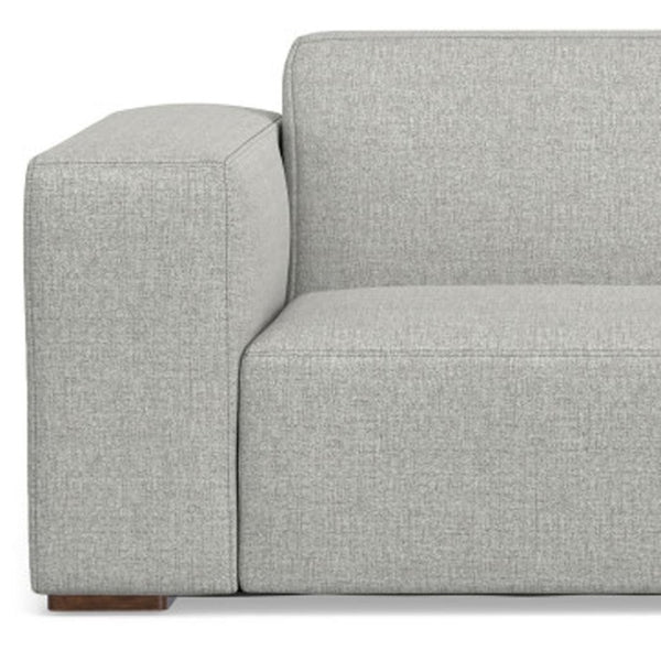 HomeRoots 88" Gray Fabric Modular Sofa - Stylish Comfort with Brown Legs, Perfect for Modern Living Spaces! 641016