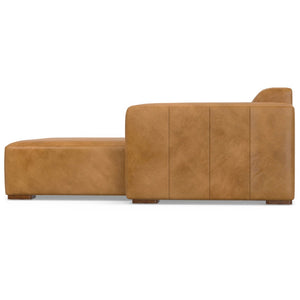 HomeRoots 122" Sienna Leather Modular Sofa - Luxurious Comfort, Stylish Design & Configurable Layout for Any Space 641020