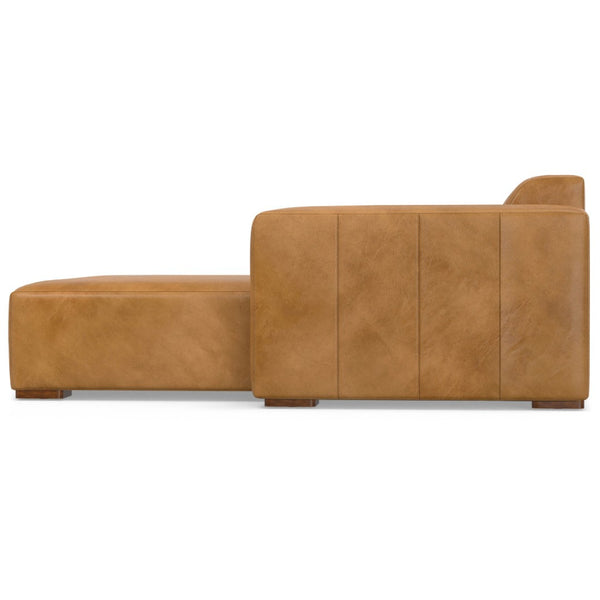 HomeRoots 122" Sienna Leather Modular Sofa - Luxurious Comfort, Stylish Design & Configurable Layout for Any Space 641020