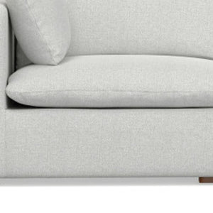 HomeRoots 125" Gray Fabric Modular Sofa - Stylish Tufted Design with Removable Cushions & Versatile Layout Options 641021
