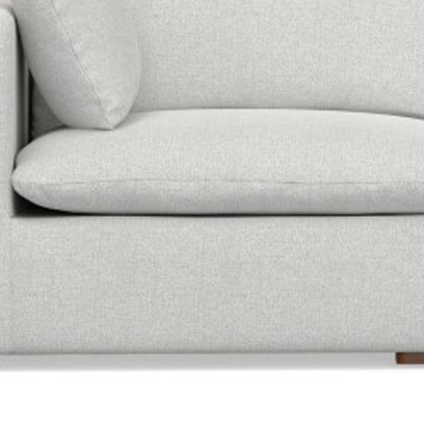 HomeRoots 125" Gray Fabric Modular Sofa - Stylish Tufted Design with Removable Cushions & Versatile Layout Options 641021