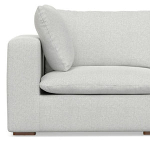 HomeRoots 125" Gray Fabric Modular Sofa - Stylish Tufted Design with Removable Cushions & Versatile Layout Options 641021