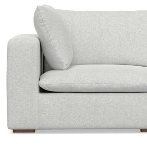 HomeRoots 125" Gray Fabric Modular Sofa - Stylish Tufted Design with Removable Cushions & Versatile Layout Options 641021
