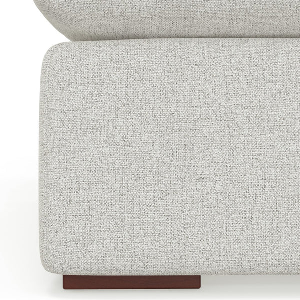 HomeRoots 44" Gray Modular Sofa with Removable Cushions & Brown Legs - Perfect for Small Spaces & Modern Style 641025