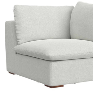 HomeRoots 44" Gray Modular Sofa with Removable Cushions & Brown Legs - Perfect for Small Spaces & Modern Style 641025