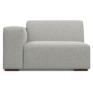 HomeRoots 44" Gray Fabric Modular Sofa – Stylish Tufted Design with Brown Legs for Small Spaces & Flexibility 641026