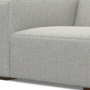 HomeRoots 44" Gray Fabric Modular Sofa – Stylish Tufted Design with Brown Legs for Small Spaces & Flexibility 641026
