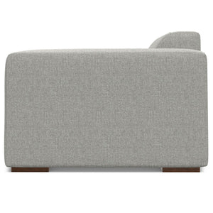 HomeRoots 44" Gray Fabric Modular Sofa – Stylish Compact Seating with Tufted Back & Brown Legs for Any Space 641028