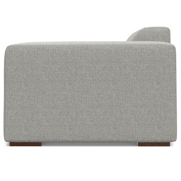 HomeRoots 44" Gray Fabric Modular Sofa – Stylish Compact Seating with Tufted Back & Brown Legs for Any Space 641028