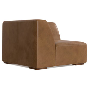 HomeRoots 38" Brown Leather Modular Sofa - Stylish Comfort, Durable Design & Versatile for Modern Living Spaces 641029