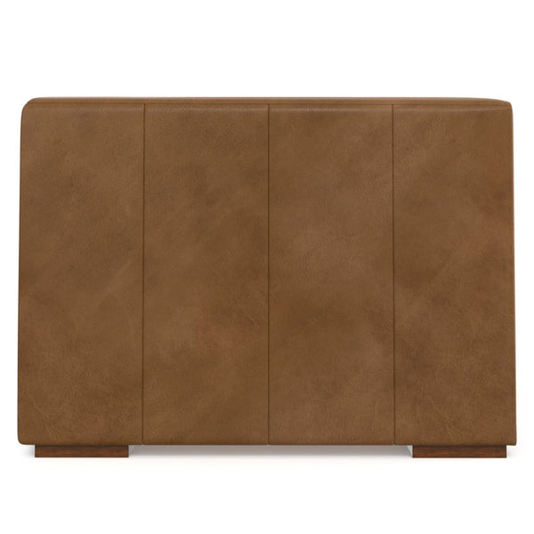 HomeRoots 38" Brown Leather Modular Sofa - Stylish Comfort, Durable Design & Versatile for Modern Living Spaces 641029