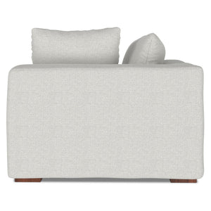 HomeRoots 44" Gray Fabric Modular Sofa - Stylish Compact Seating with Tufted Back & Warm Brown Legs for Modern Homes 641030