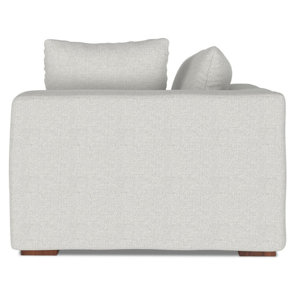 HomeRoots 44" Gray Fabric Modular Sofa - Stylish Compact Seating with Tufted Back & Warm Brown Legs for Modern Homes 641030
