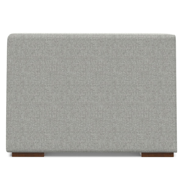 HomeRoots 38" Gray Fabric Modular Sofa – Stylish Tufted Design with Brown Legs for Modern Living Spaces 641031
