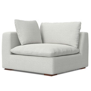HomeRoots 44" Gray Fabric Modular Sofa - Chic Design, Removable Cushions & Supportive Comfort for Small Spaces 641032