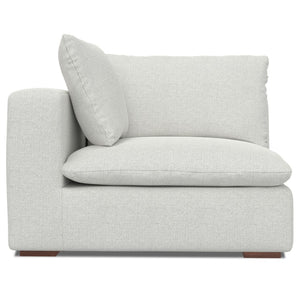 HomeRoots 44" Gray Fabric Modular Sofa - Chic Design, Removable Cushions & Supportive Comfort for Small Spaces 641032