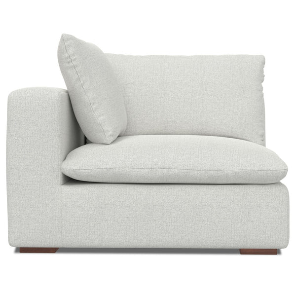 HomeRoots 44" Gray Fabric Modular Sofa - Chic Design, Removable Cushions & Supportive Comfort for Small Spaces 641032