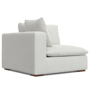 HomeRoots 44" Gray Fabric Modular Sofa - Chic Design, Removable Cushions & Supportive Comfort for Small Spaces 641032
