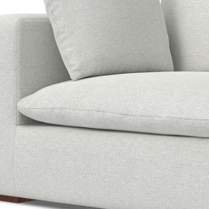 HomeRoots 44" Gray Fabric Modular Sofa - Chic Design, Removable Cushions & Supportive Comfort for Small Spaces 641032
