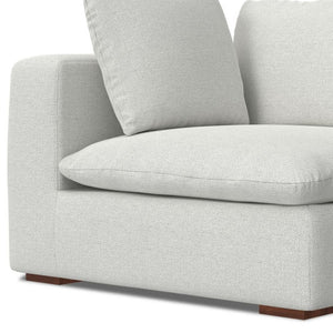 HomeRoots 44" Gray Fabric Modular Sofa - Chic Design, Removable Cushions & Supportive Comfort for Small Spaces 641032