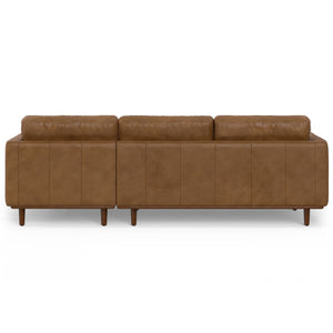 HomeRoots 102" Brown Leather Sofa - Luxurious Comfort Meets Mid-Century Modern Style, Perfect for Any Living Space! 641037
