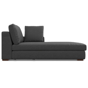 HomeRoots 122" Modern L-Shaped Gray Fabric Sofa with Brown Legs – Stylish, Durable, Comfortable Seating for 4 641042
