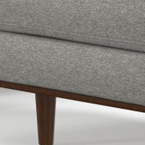 HomeRoots 72" Gray Fabric Sofa with Matching Ottoman – Stylish Mid-Century Design, Supportive Comfort & Versatile Use 641063