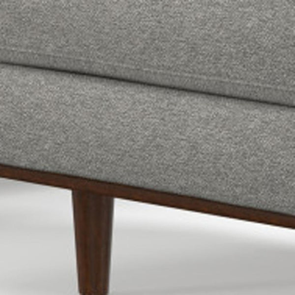 HomeRoots 72" Gray Fabric Sofa with Matching Ottoman – Stylish Mid-Century Design, Supportive Comfort & Versatile Use 641063