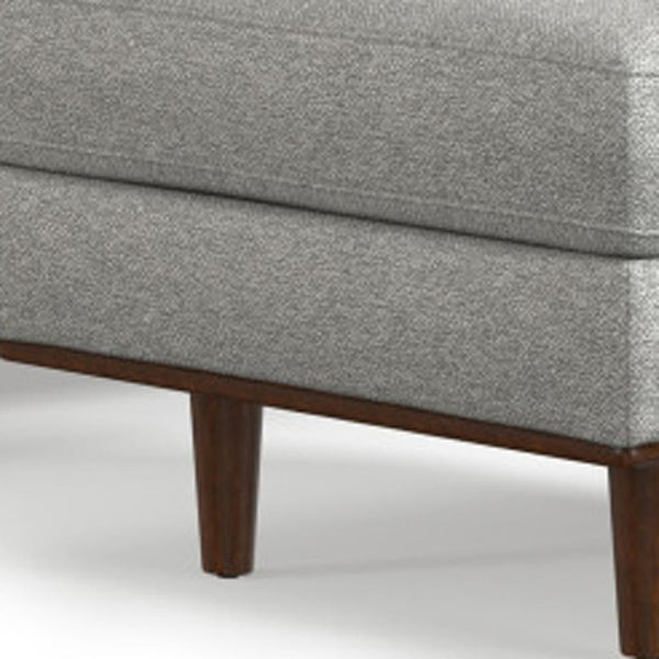 HomeRoots 72" Gray Fabric Sofa with Matching Ottoman – Stylish Mid-Century Design, Supportive Comfort & Versatile Use 641063