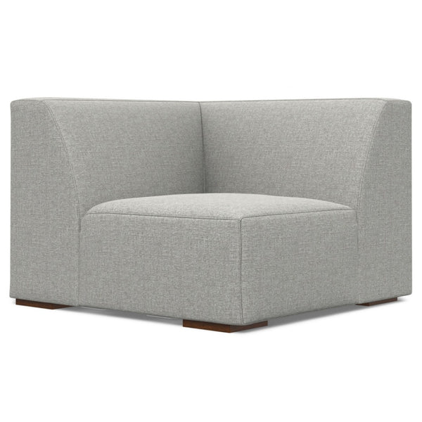 HomeRoots 116" Gray Fabric Sofa with Ottoman - Modern Tufted Design, Comfortable Seating for 4, Durable! 641066