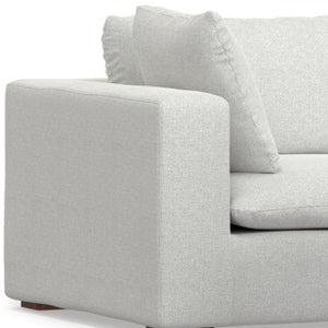 HomeRoots 88" Gray Fabric Sofa with Matching Ottoman - Elegant Design, Comfortable Seating, Modern Style 641067