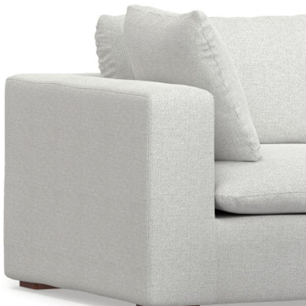 HomeRoots 88" Gray Fabric Sofa with Matching Ottoman - Elegant Design, Comfortable Seating, Modern Style 641067