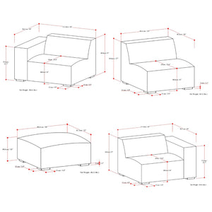 HomeRoots 122" Gray Fabric Sofa with Ottoman - Modern Design, Tufted Back, Durable Comfort for Any Space 641071