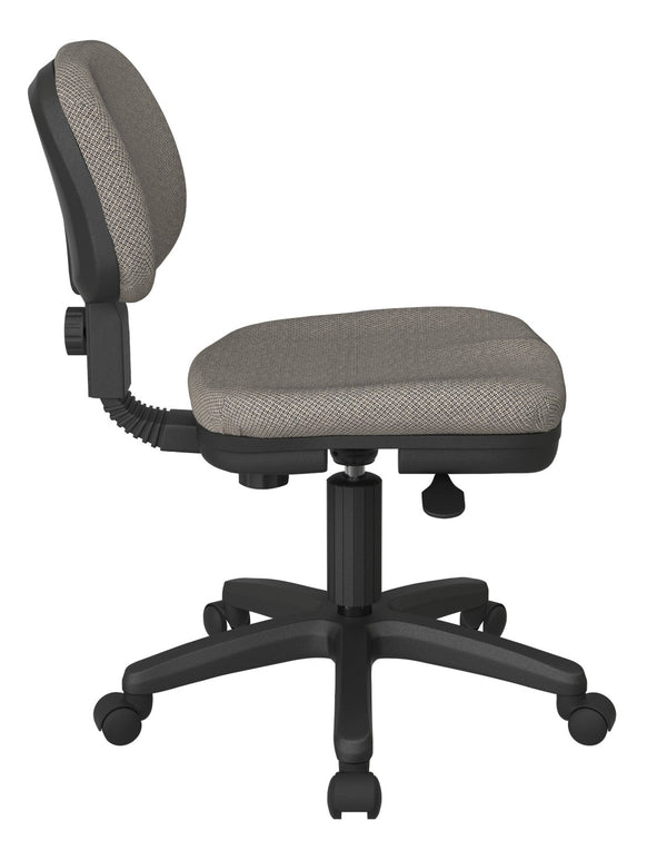 OSP Home Furnishings Basic Task Chair with Pneumatic Height Adjustment and Lumbar Support for Home Office Use SC117-294