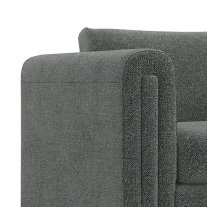 HomeRoots 61" Dark Gray Fabric Sofa with Walnut Legs - Stylish, Comfortable, and Perfect for Modern Living Rooms! 641133