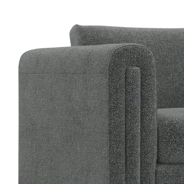 HomeRoots 61" Dark Gray Fabric Sofa with Walnut Legs - Stylish, Comfortable, and Perfect for Modern Living Rooms! 641133