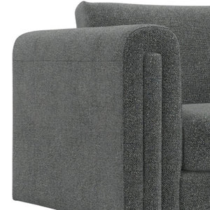 HomeRoots 61" Dark Gray Fabric Sofa with Walnut Legs - Stylish, Comfortable, and Perfect for Modern Living Rooms! 641133