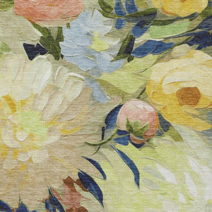 HomeRoots 8' X 10' Washable Indoor/Outdoor Area Rug in Artichoke Green, Yellow & Blue for High-Traffic Spaces 641143